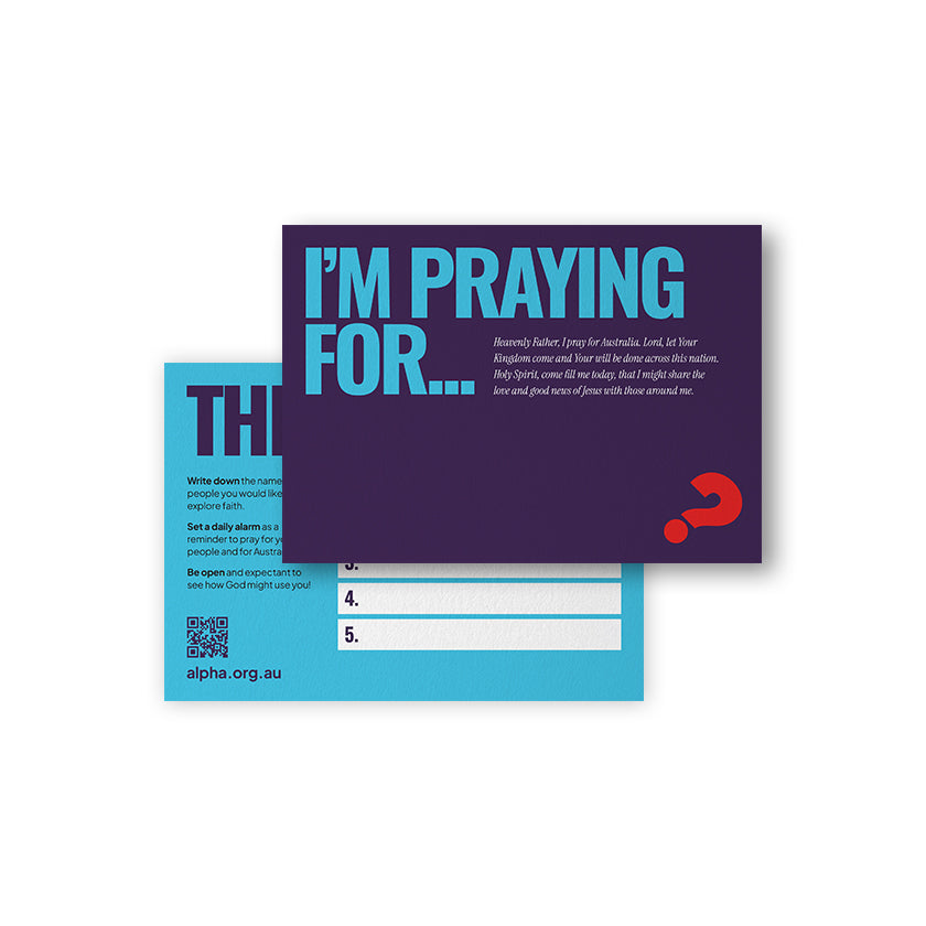Alpha Prayer Cards